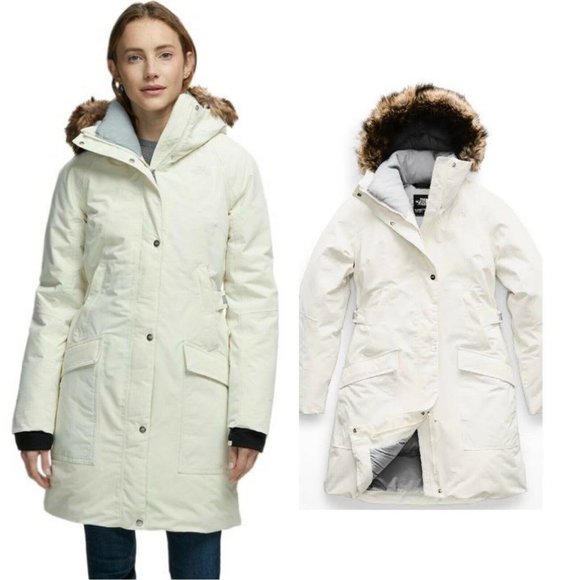 The North Face Jackets & Blazers - The North Face Outer Boroughs Faux Fur 550 Fill Down Parka Vintage White Size XS